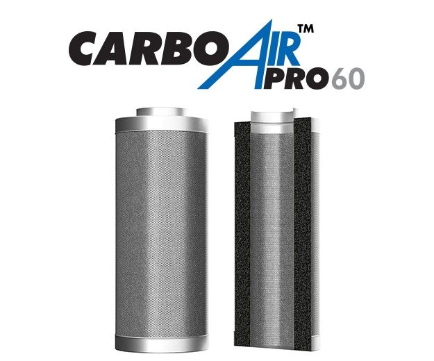 Front view of CarboAir 60 carbon filter for hydroponic ventilation