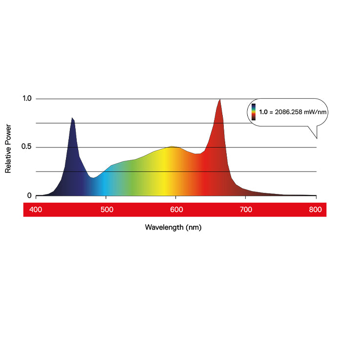 Maxibright Daylight 480W LED Grow Light Graph