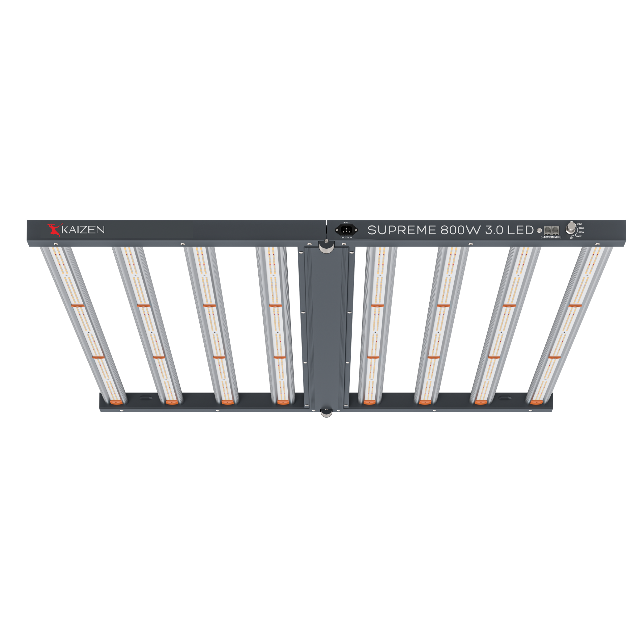 Kaizen Supreme 800W LED Grow Light front view for hydroponics