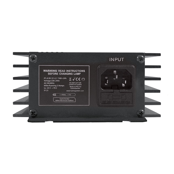 LUMII Black 600W Digital Dimmable Ballast View From Side 2 for Hydroponics