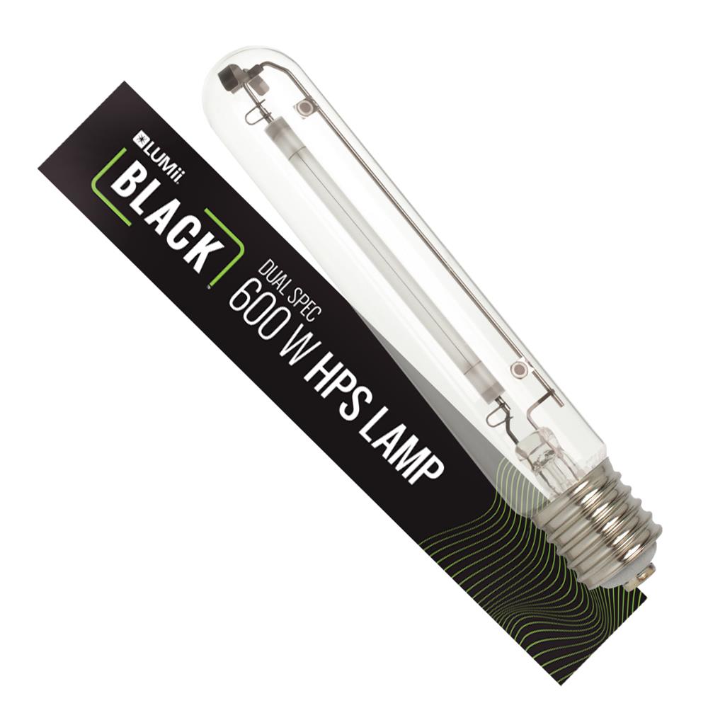 LUMii Black 600W HPS Lamp for indoor hydroponics lighting