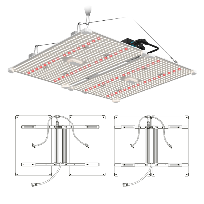 Lumii Black Blade LED 400W grow light for hydroponics and indoor gardening