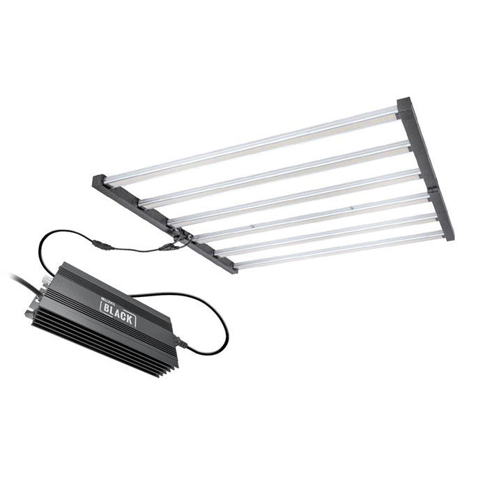 LUMii BLACK LED 720W 6 Bar Fixture with ballast for hydroponics and full-spectrum growth.