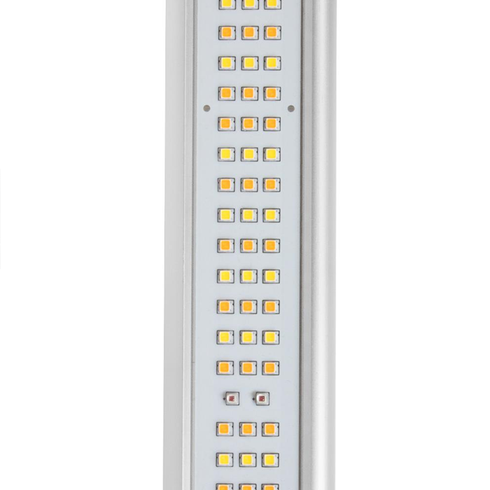 LUMii BLACK LED 720W 6 Bar Fixture zoomed in for hydroponics and full-spectrum growth.