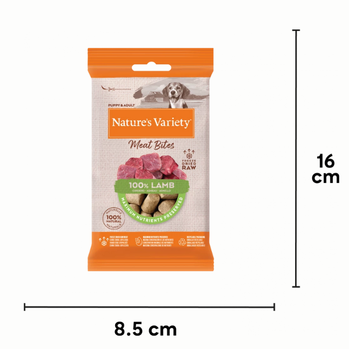 Natures Variety Meat Bites Lamb Packet Size